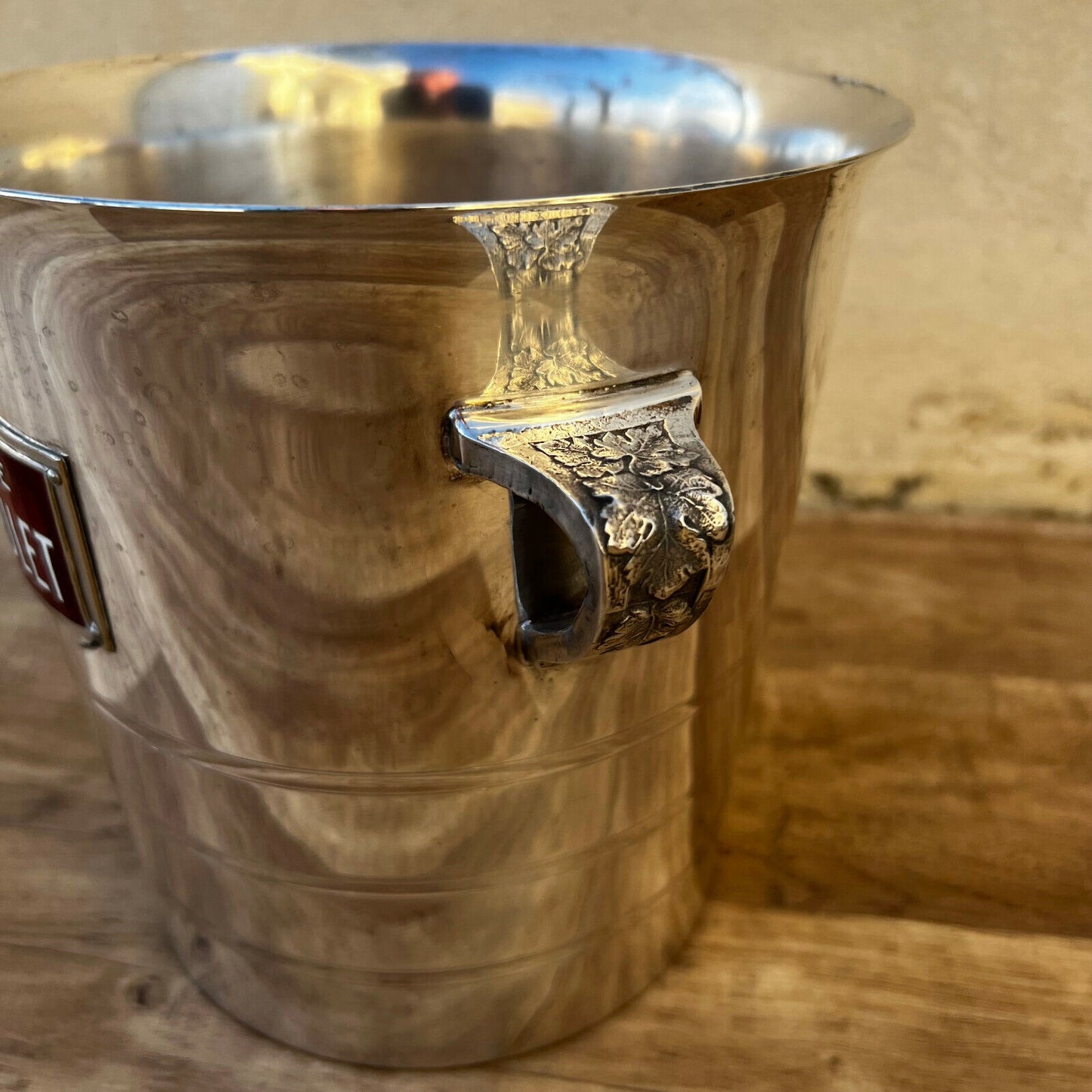 Vintage French Champagne Silverplate Ice Bucket Cooler RARE GOULET 0902229 - Fleamarketfrance