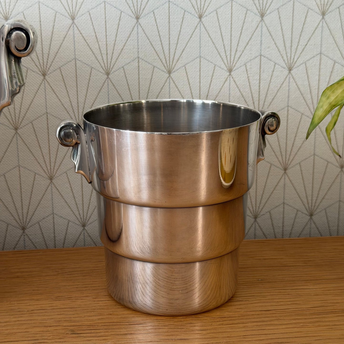 French Silverplate Champagne Ice Bucket Wine Cooler Art Deco Set 1407267