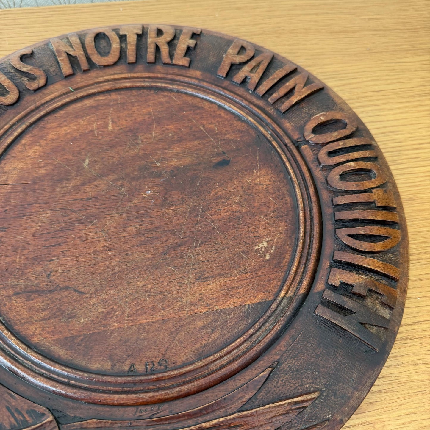 French Bread Board Notre Pain Quotidien Vintage Wood Cutting Board 25052614 Unbranded