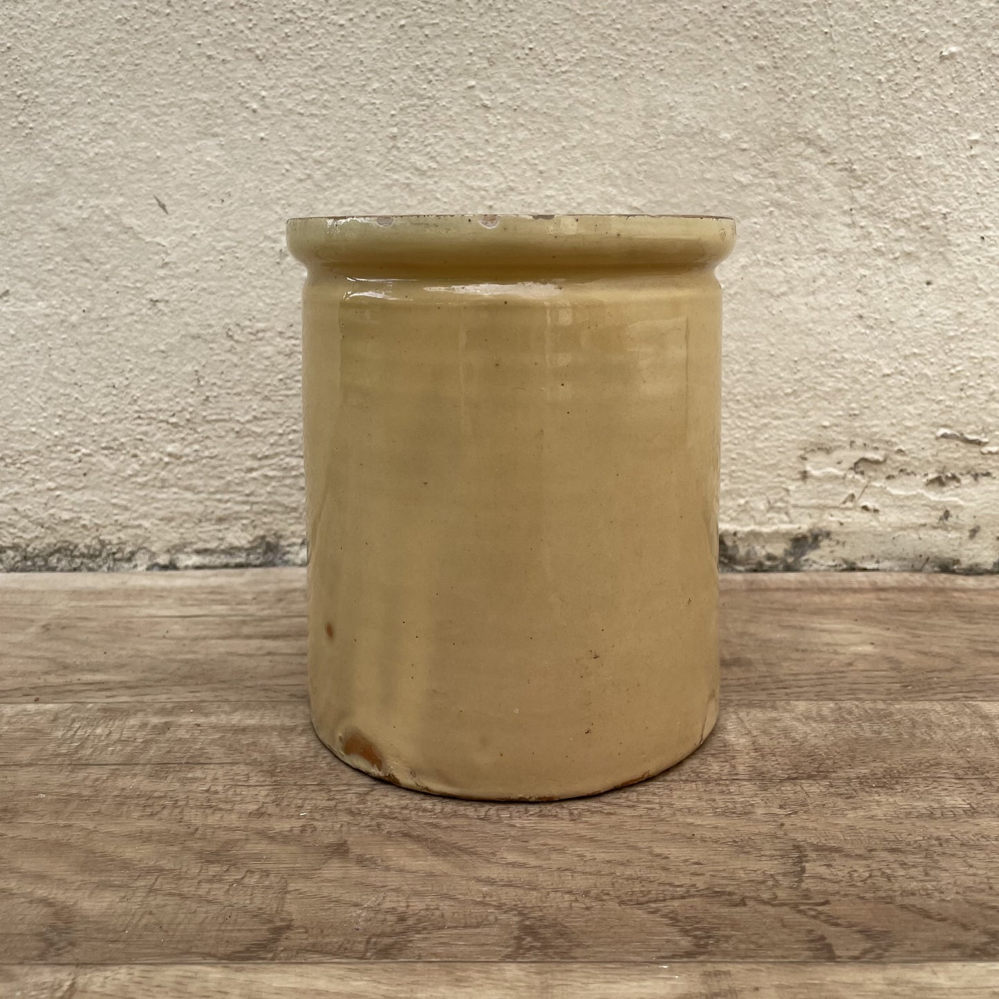 Antique French Confit Pot Yellow Glazed Terracotta Storage Jar 1903252 Unmarked