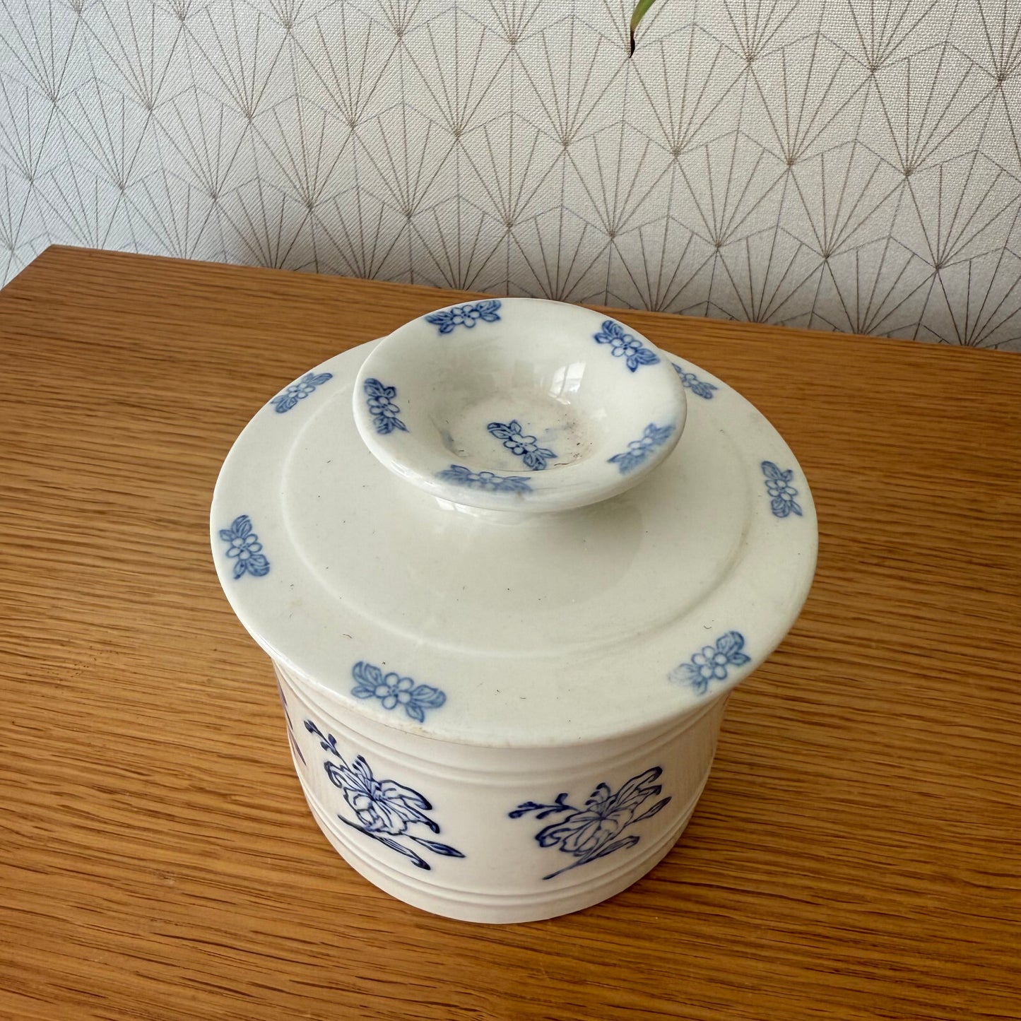 Vintage French Butter Beurre Bell White with Flowers 1206259 Butter Bell