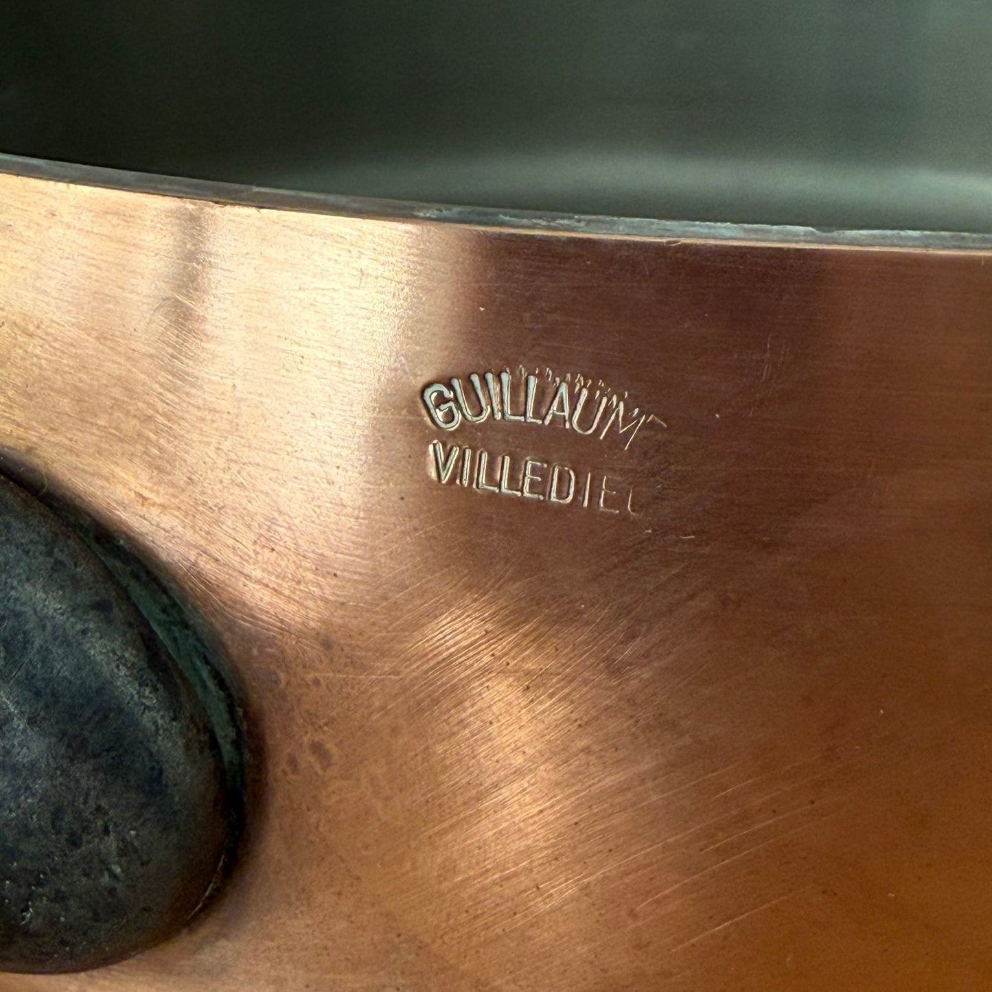 HEAVY 3mm 4.6kg FRENCH Sauteuse pan culinair French COPPER VILLEDIEU 0809256