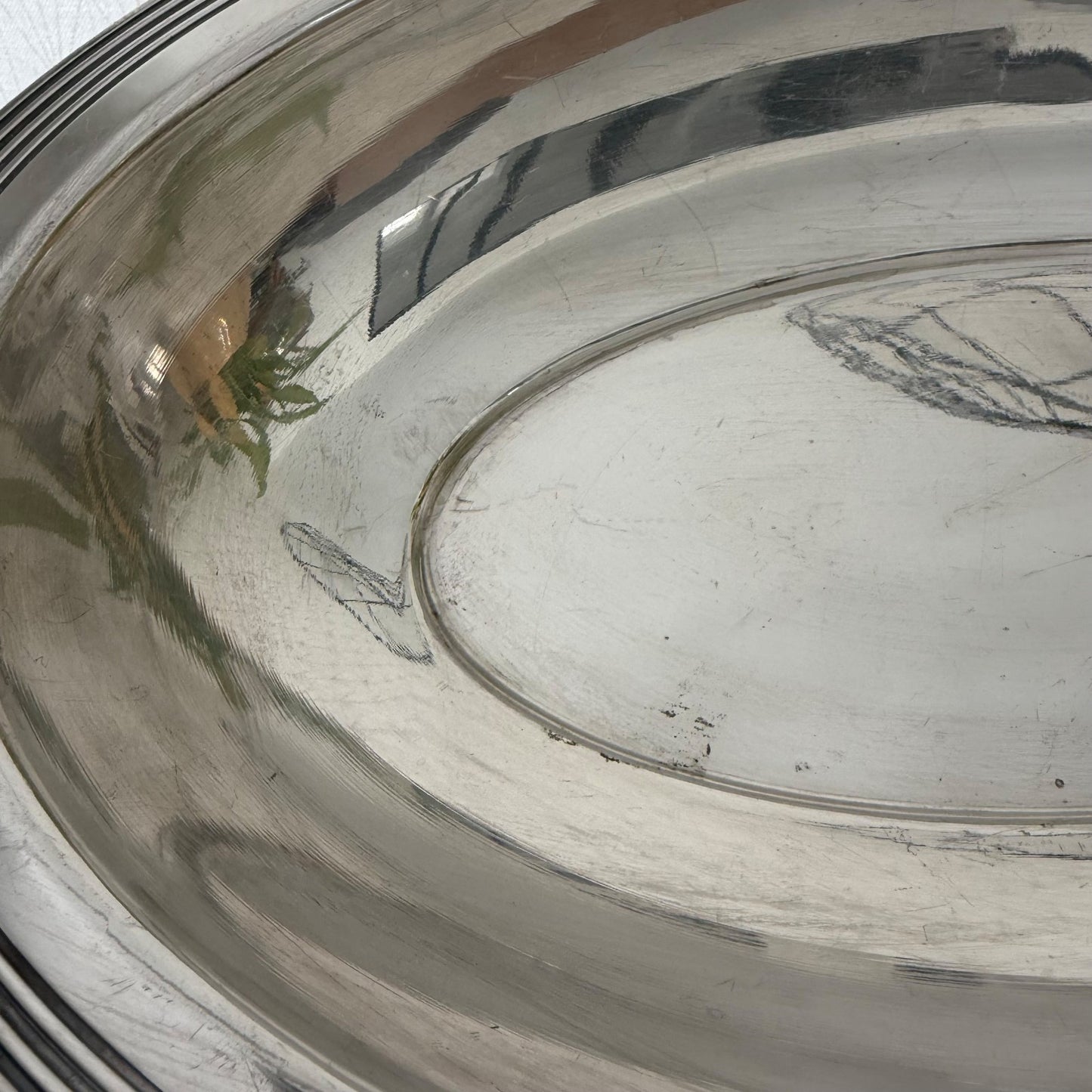 Ercuis Silverplate French Oval Serving Platter Art Deco Tray 2607266 ercuis