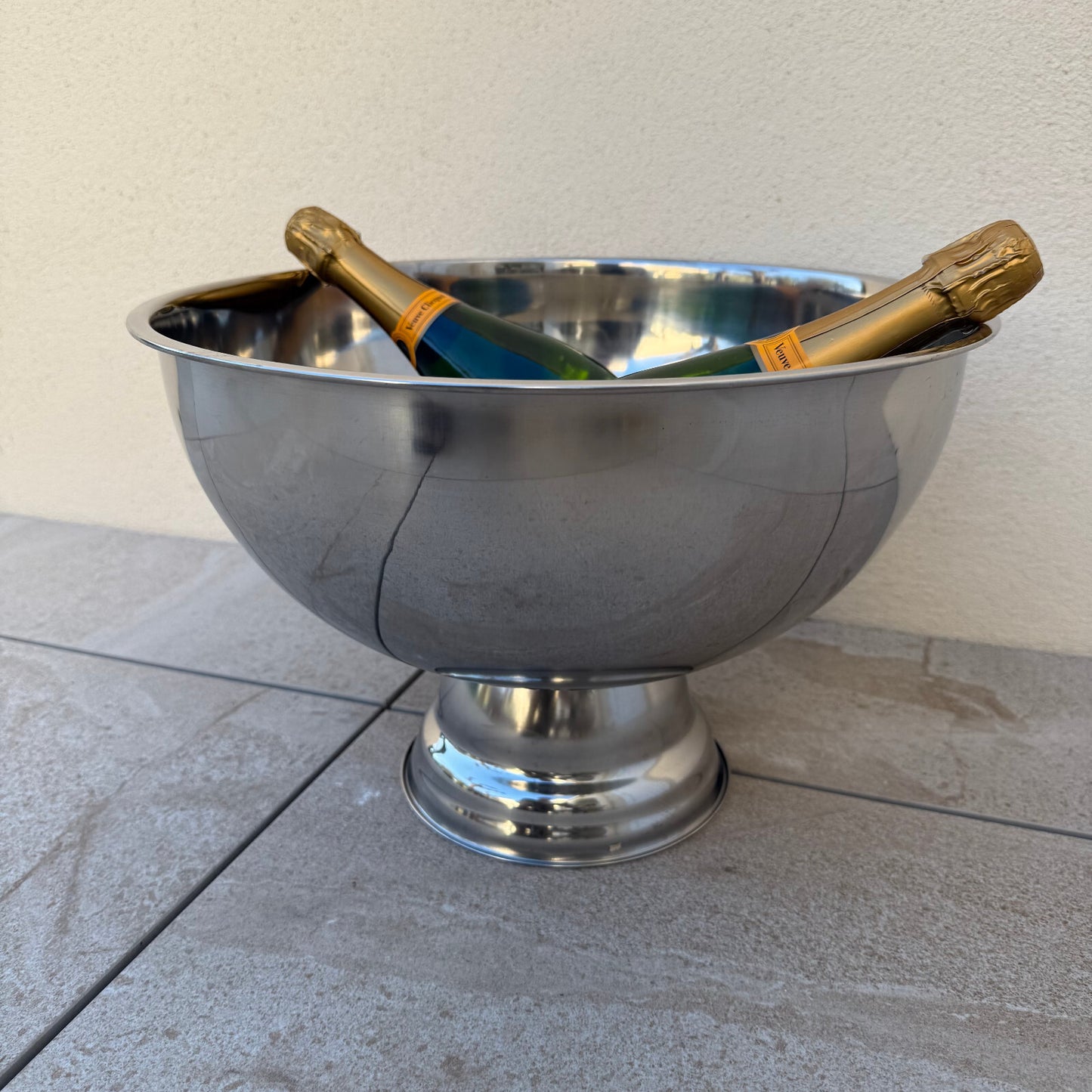 Vintage French Champagne Inox Ice Bucket Cooler Basin 1604255