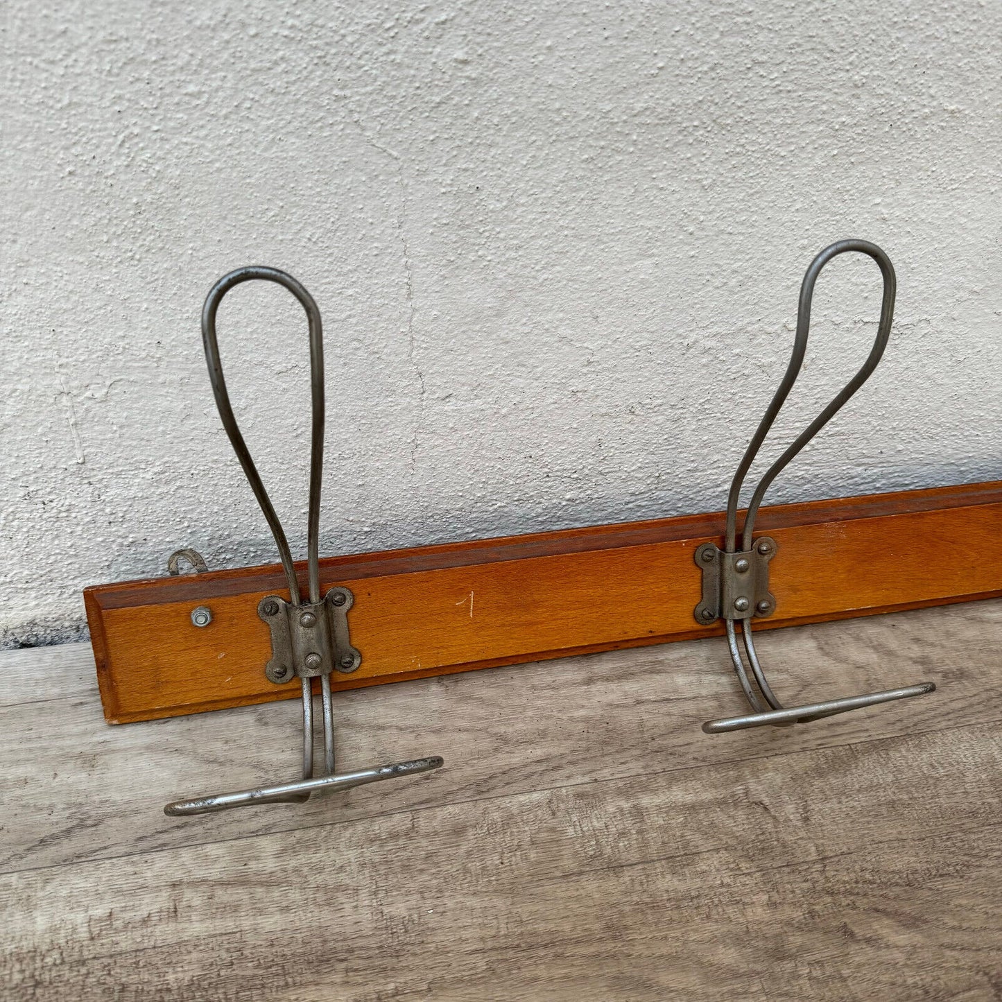 Antique French Coat Hook Hat Wood Wooden 3 Pegs Hanger  rack 2604249 - Fleamarketfrance