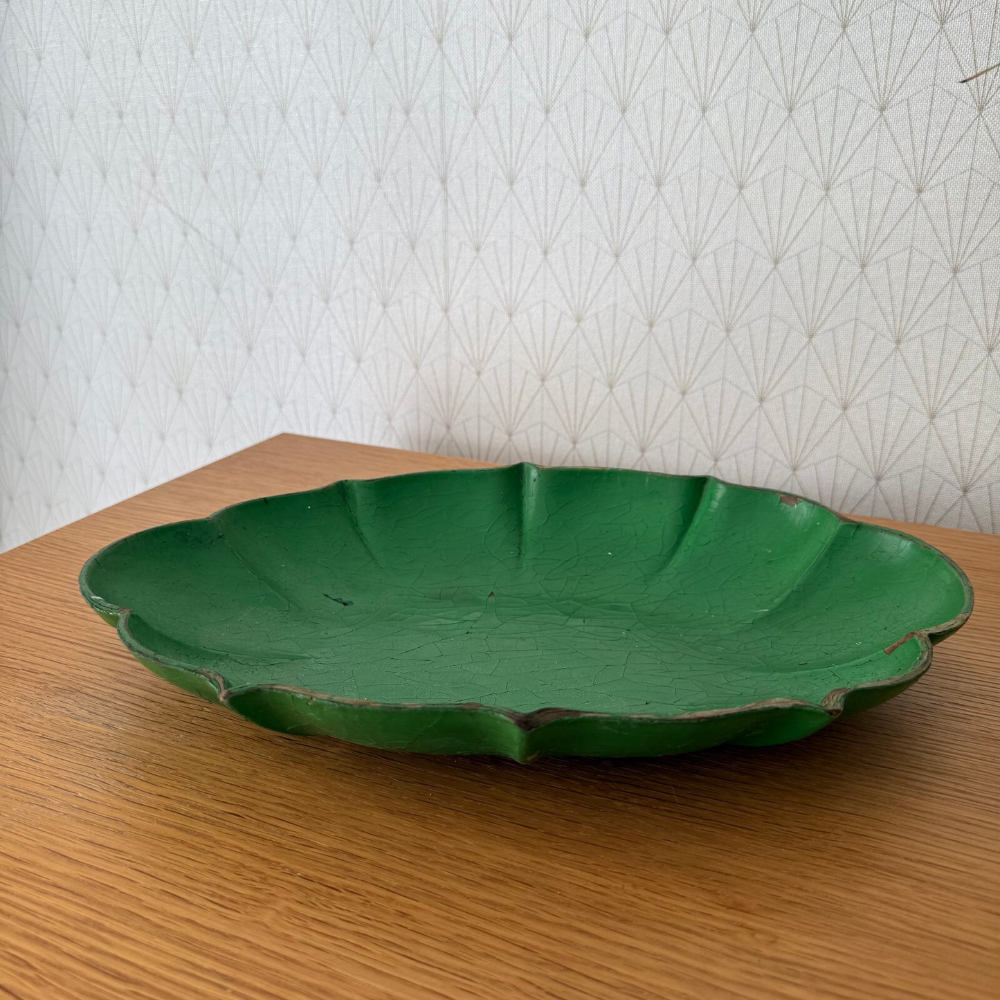 VINTAGE FRENCH BREAD FRUITS BASKET LEAF WOOD 19062511 Antique