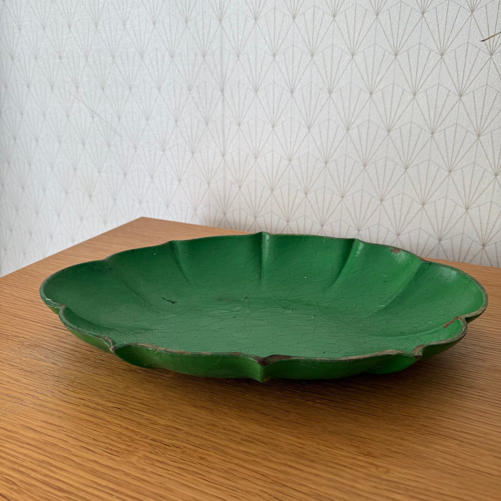 VINTAGE FRENCH BREAD FRUITS BASKET LEAF WOOD 19062511 Antique