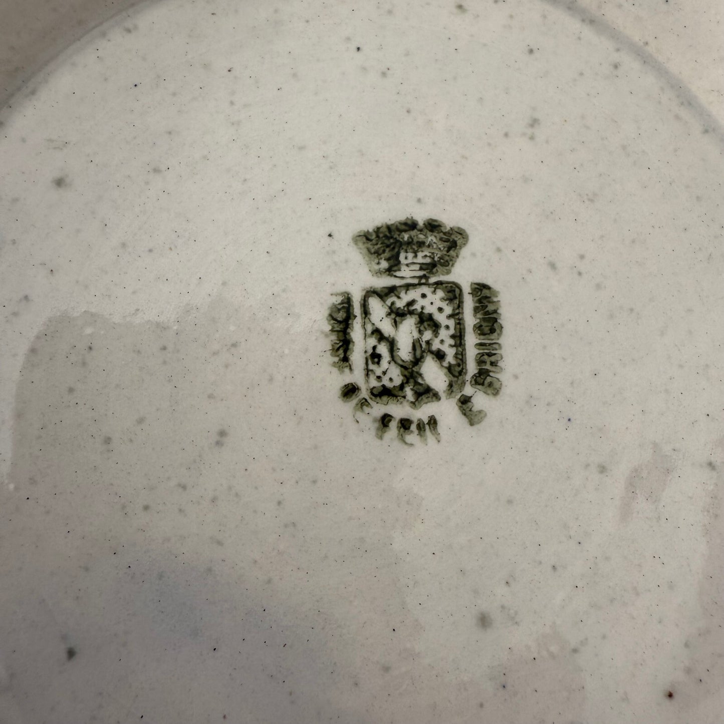 French Tureen Earthenware White Blue Fruits Bowl Terre De Fer Brigny 0405254