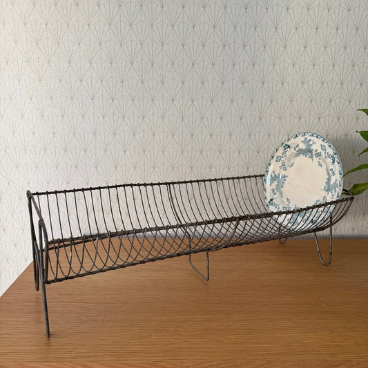 Vintage French Metal Wire Dish Drying Rack Drainer 19042513 Unbranded