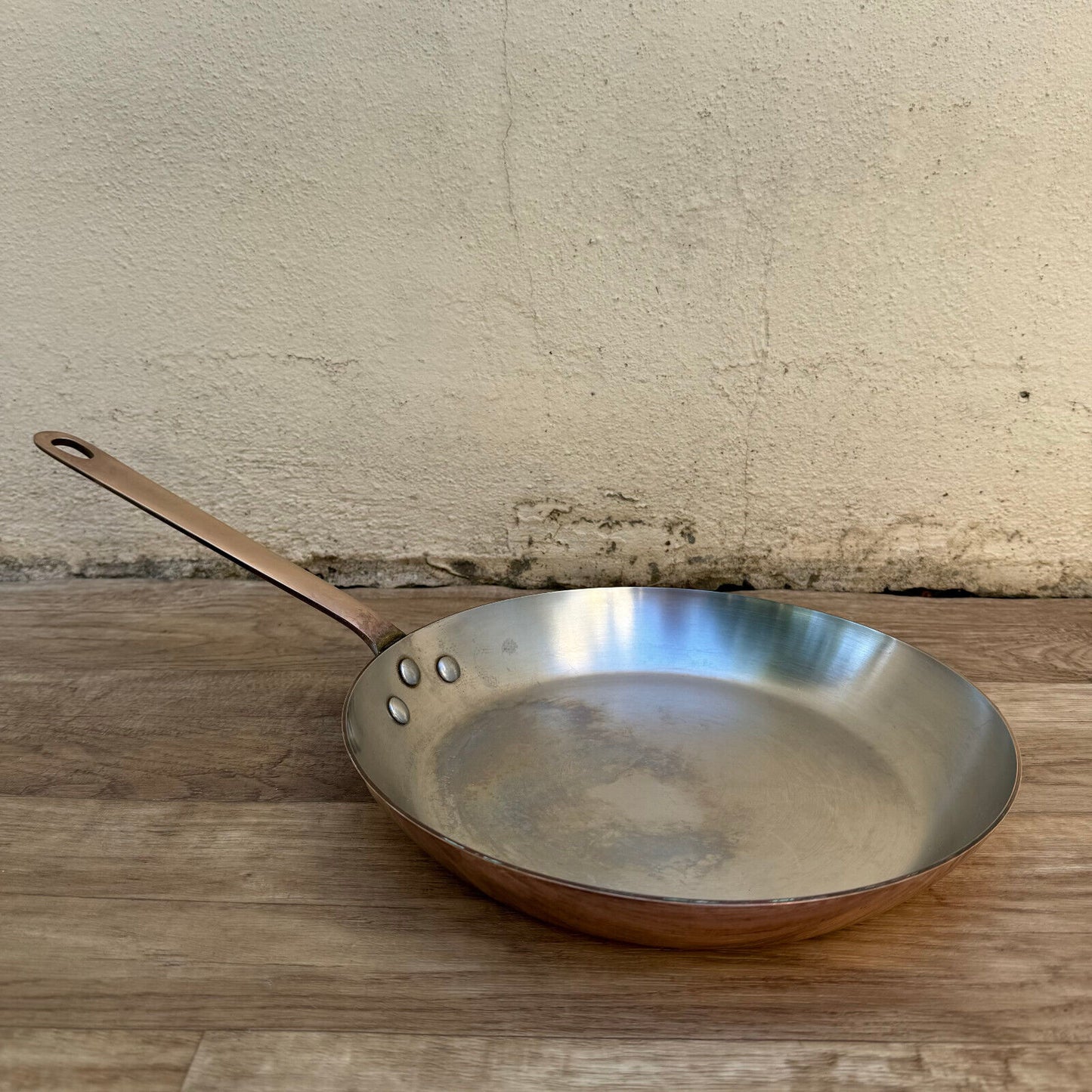 Vintage pan VILLEDIEU French COPPER lining  0408248 - Fleamarketfrance