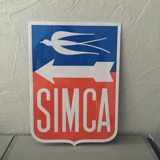 French Vintage Simca Metal Sign Car Automobile Wall Decor 1404261 Simca