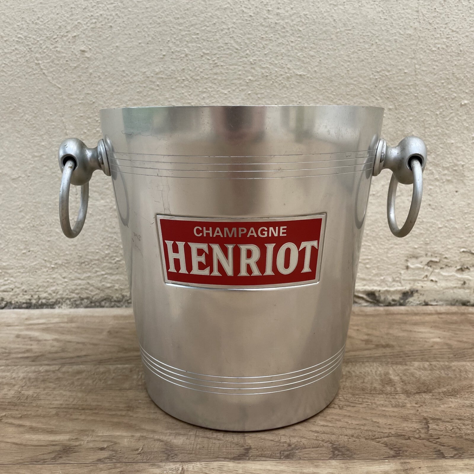 Vintage French Henriot Champagne Bucket Ice Cooler Aluminum 1803253 Fleamarketfrance