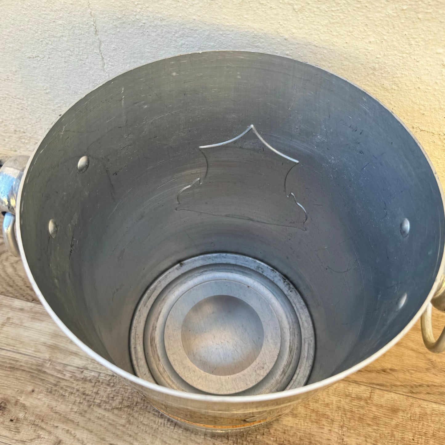 Vintage Veuve Clicquot Champagne Ice Bucket French VCP Aluminum 0905244 Veuve Clicquot