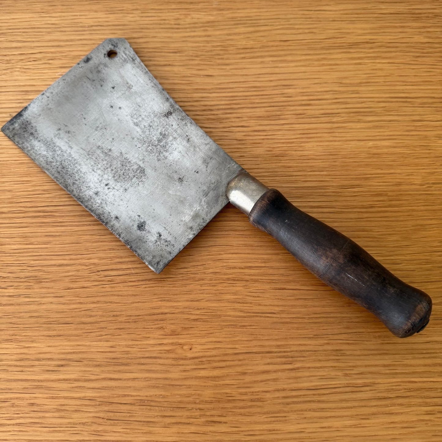 French Butcher Cleaver Vintage Meat Chopper Carbon Steel 12.25" 30072512 Unbranded