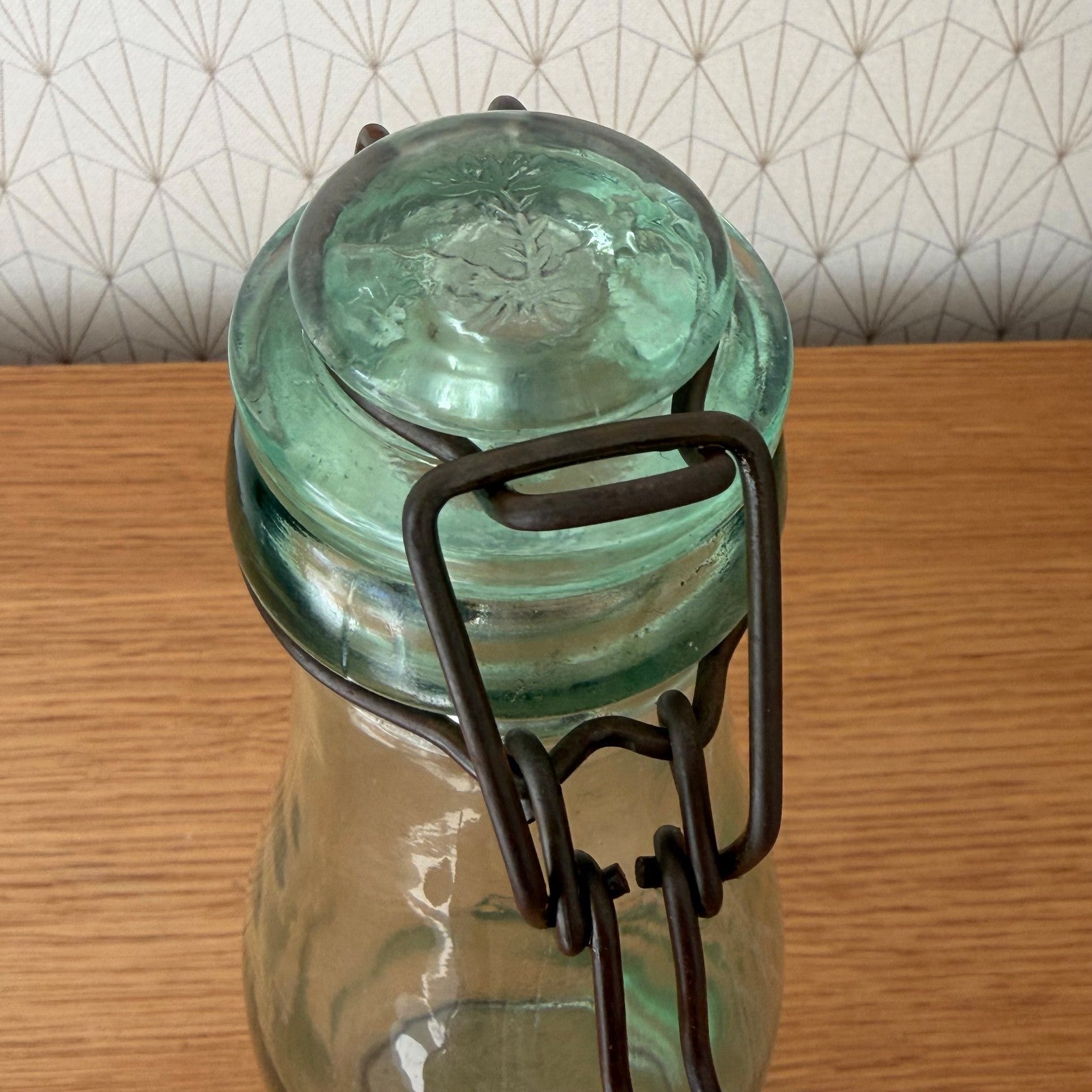 French Preserve Jar Vintage La Lorraine Glass Stopper Wire Bail 1305262 Fleamarketfrance