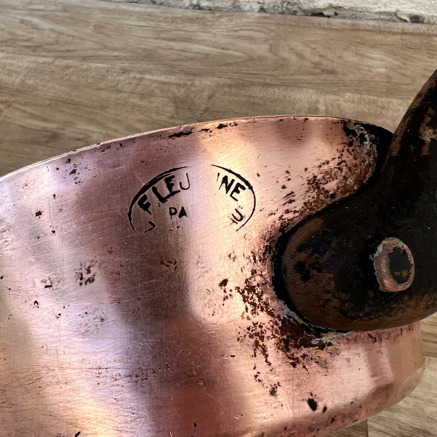 Vintage French Copper Saucepan Tin Lined LEJEUNE PARIS 8" 3.5mm 11052211 Unbranded