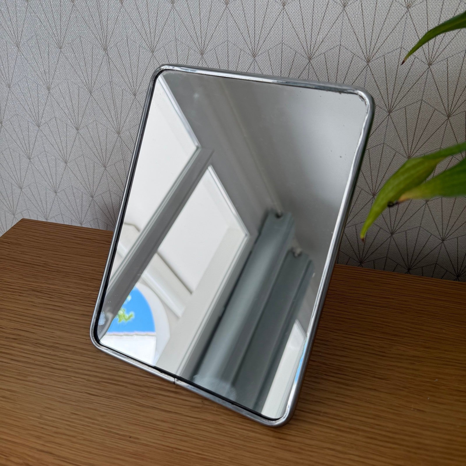 Vintage French Chrome Vanity Mirror Standing Bathroom Mirror 0307255 Fleamarketfrance