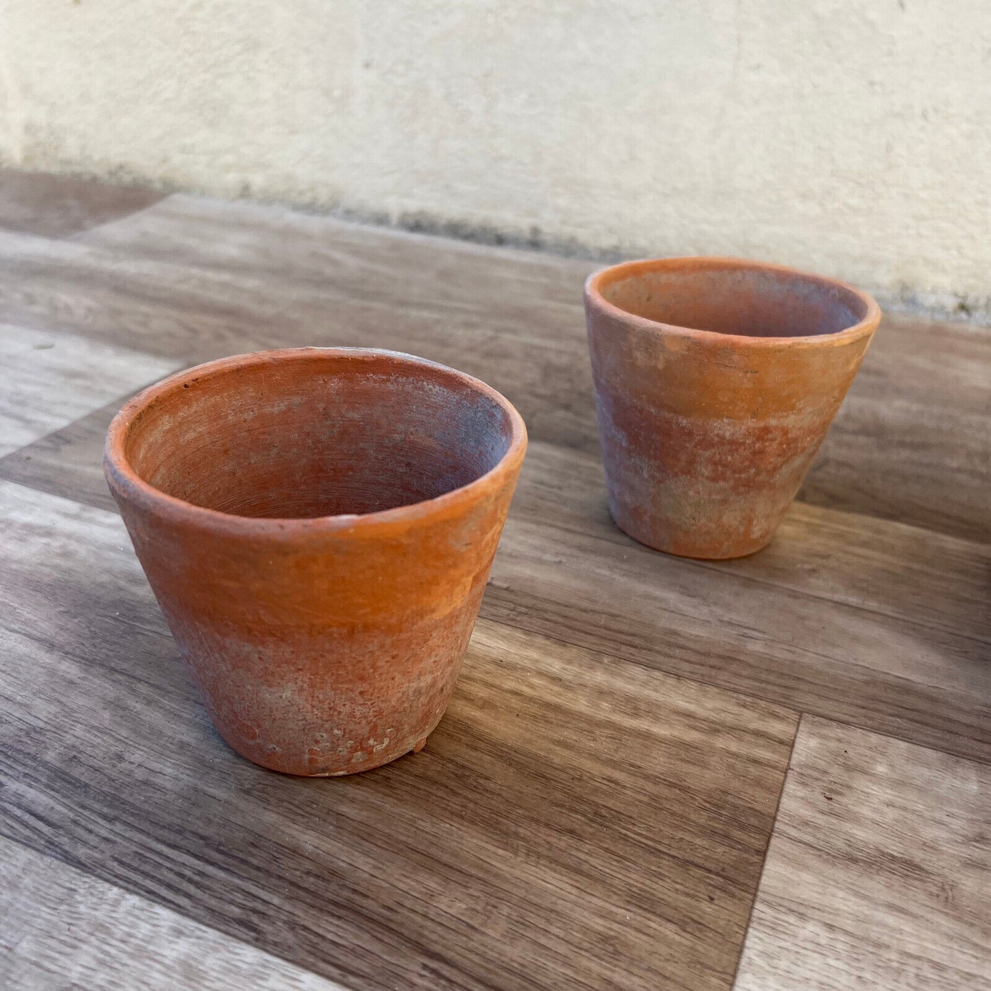 Vintage french Lot of 4 terracotta pots planter 10122214 - Fleamarketfrance