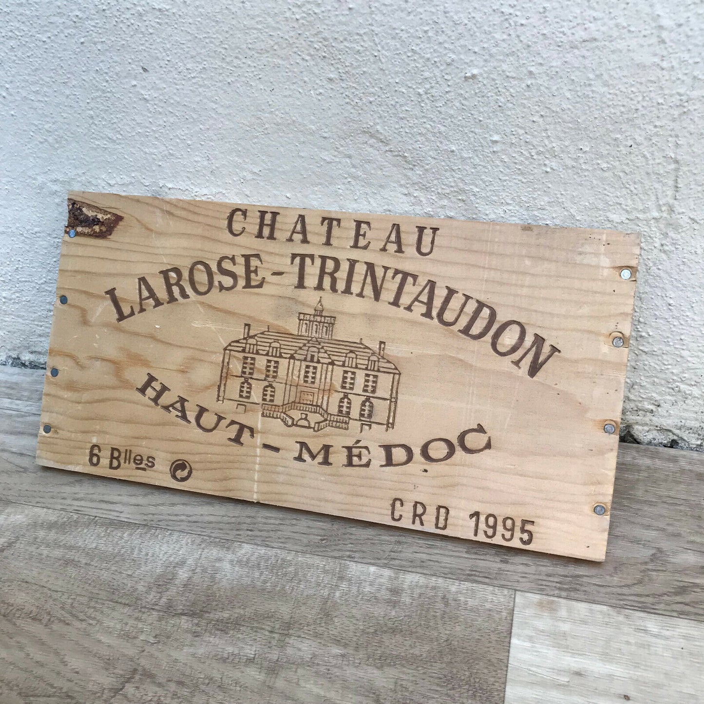 Wine Wood Crate Box Panel Vintage French wall sign LAROSE 0803229 - Fleamarketfrance