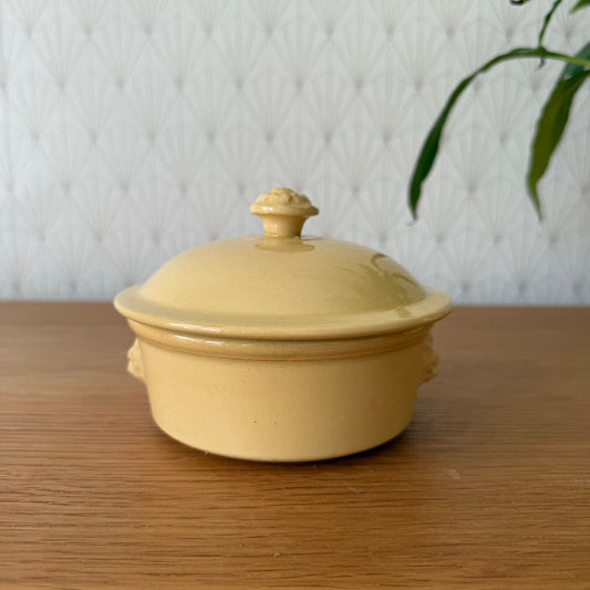 Vintage yellow FRENCH LUNEVILLE foie gras TERRINE 11012514 - Fleamarketfrance