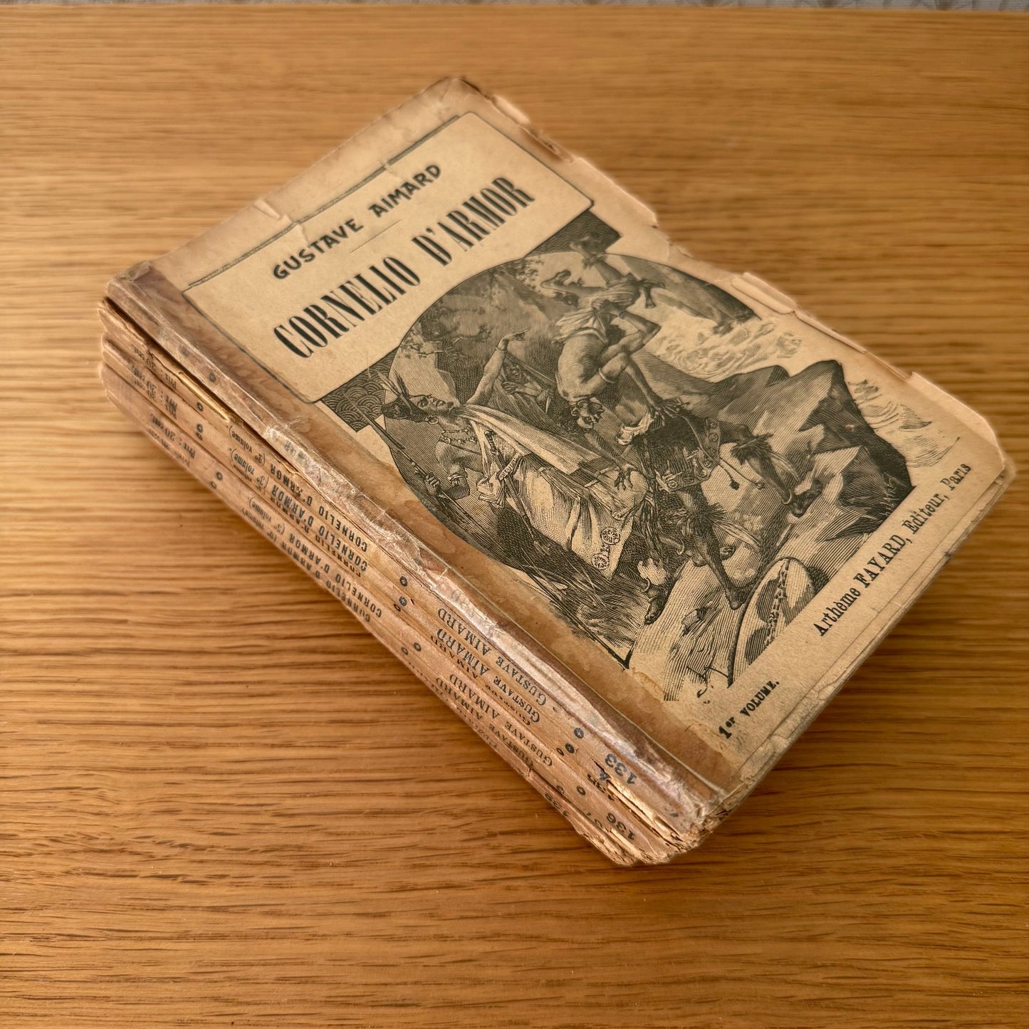 Collection of old French books decoration 0309252