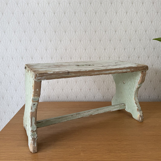 French Antique Milking Stool Green Paint Rustic Farmhouse Decor 2702252 Fleamarketfrance