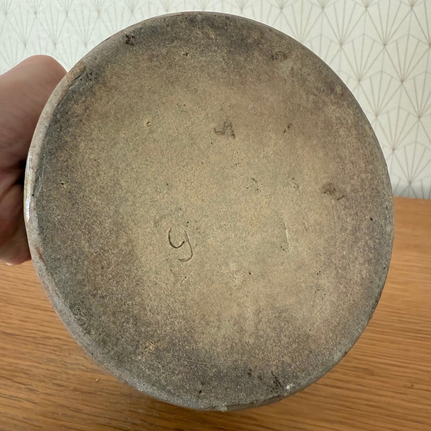 French Confit Pot Antique Grey Stoneware Grease Storage Vessel 09112411 Unmarked