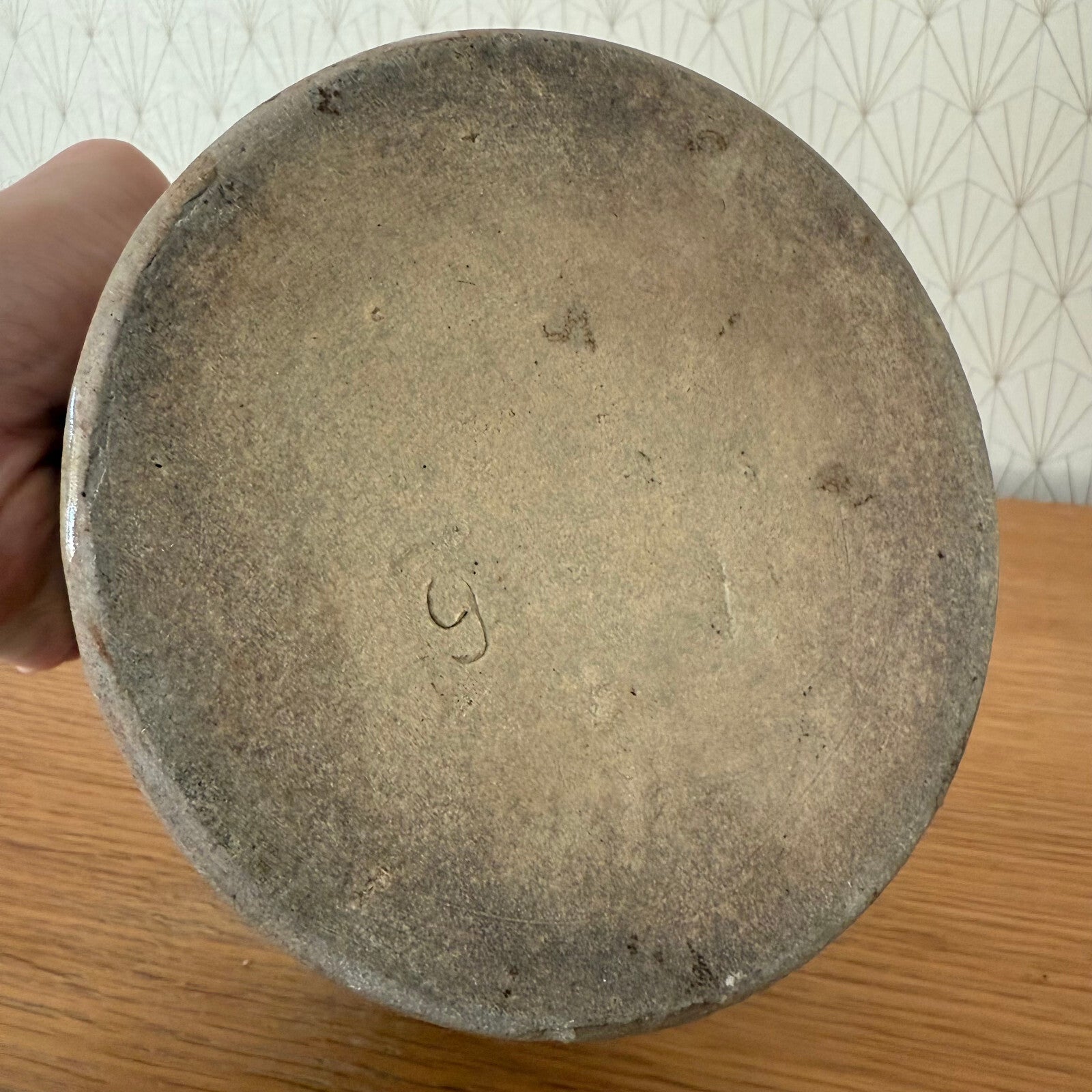 French Confit Pot Antique Grey Stoneware Grease Storage Vessel 09112411 Unmarked