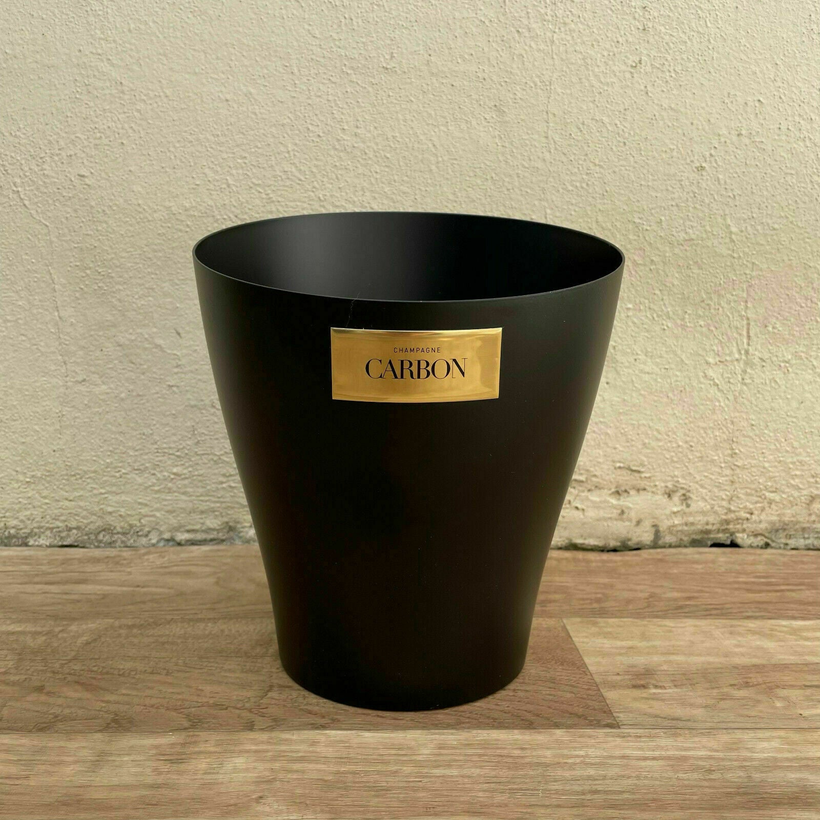 French Champagne Ice Bucket CARBON Black Metal Wine Cooler Luxury 0307219 CARBON