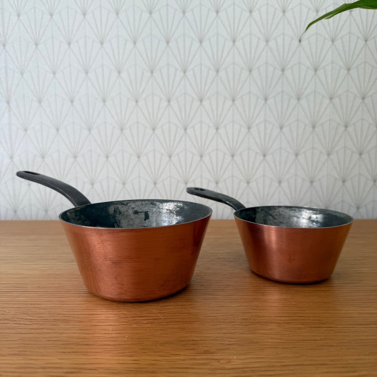 2 Vintage French Copper Pan Windsor Villedieu made in france 23072520