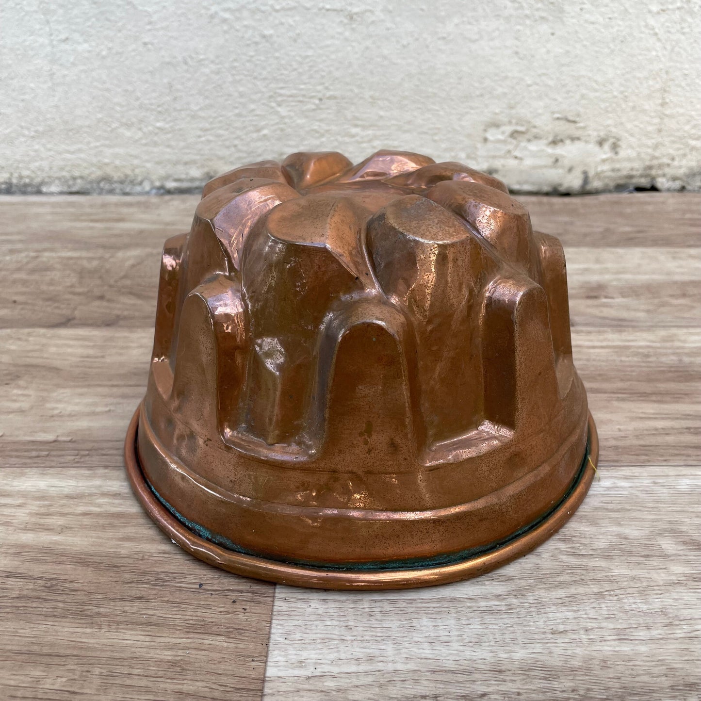French Copper Bundt Cake Mold Vintage Jelly Pan 20cm 8" Fluted 16092410 Fleamarketfrance