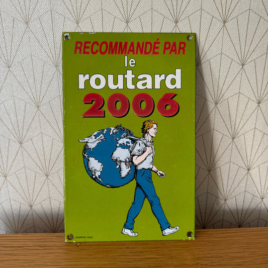 French Enamel Sign Le Routard 2006 Travel Guide Plaque Sanrival 23032517 Fleamarketfrance