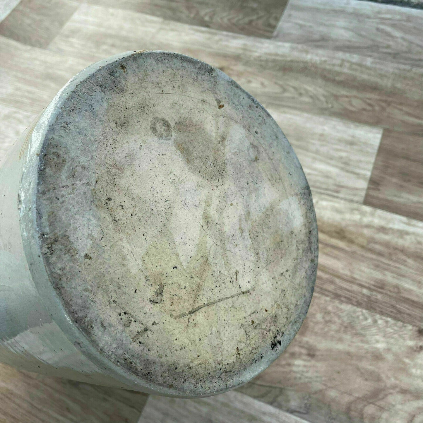 Antique French Stoneware Crock Grey Glazed Paris Pottery Large 2109213 Unmarked