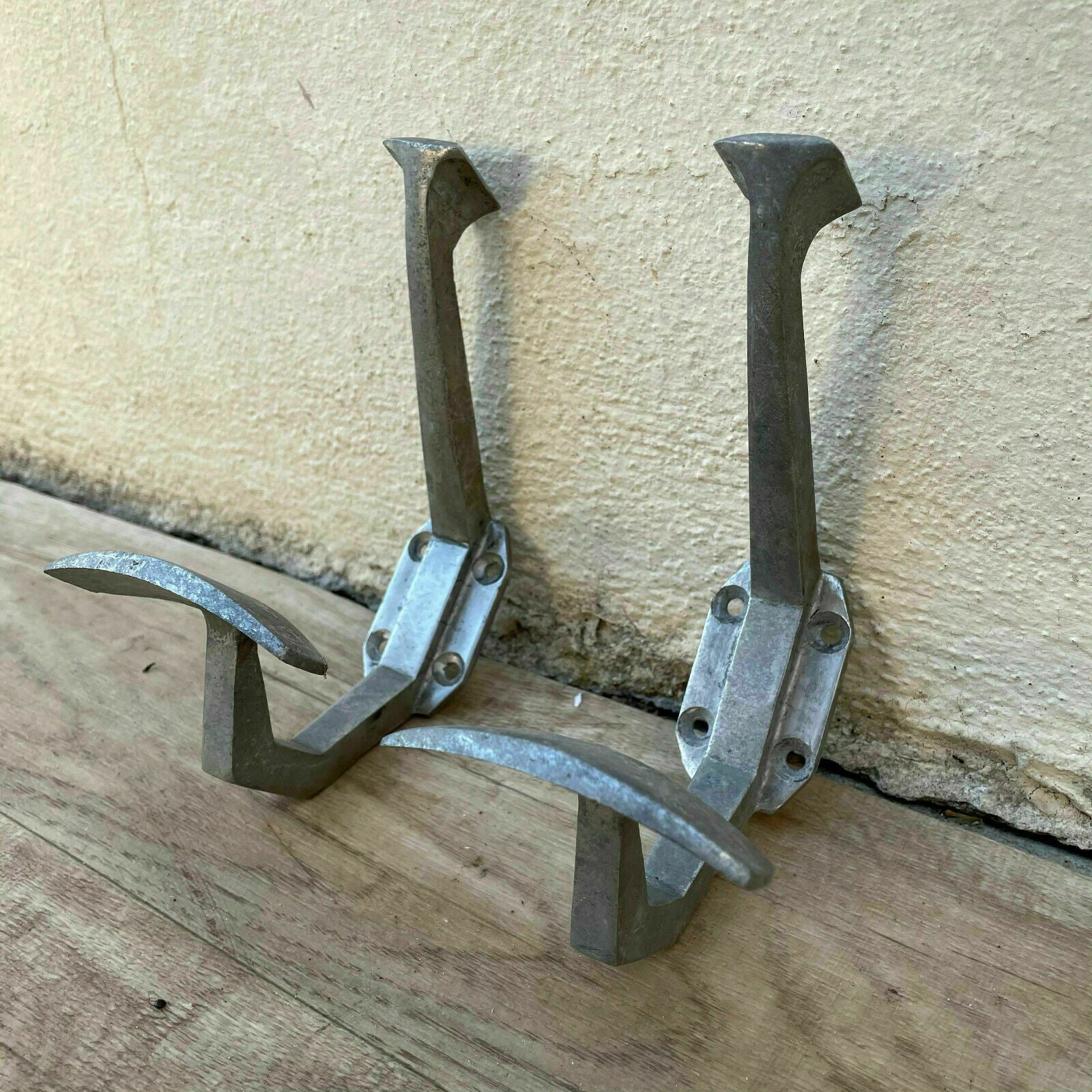 SET OF 2 VINTAGE french portmanteau coat and hat hook very shabby chic 01072117 - Fleamarketfrance