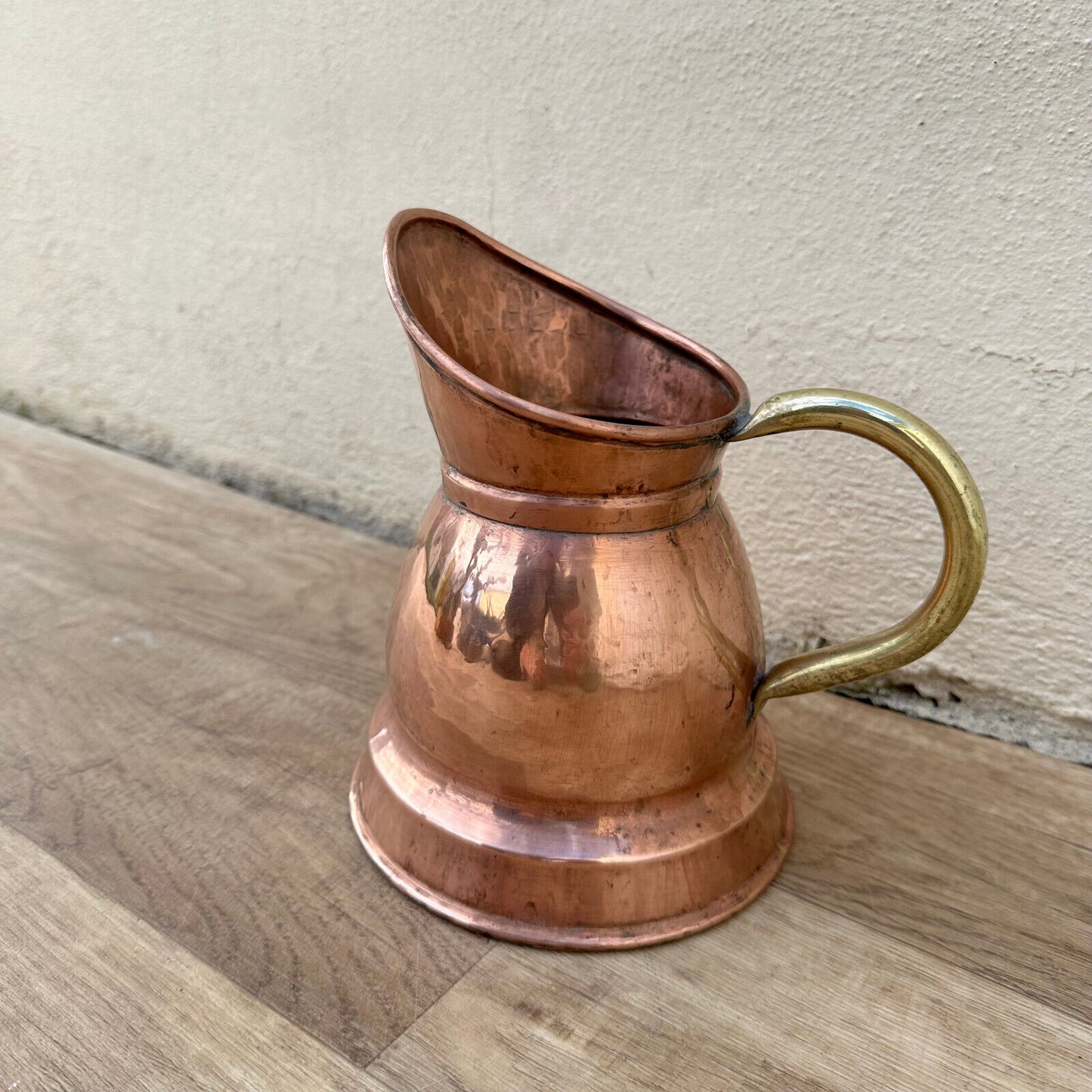 Vintage French wine cider water Pitcher Copper dovetailed 1209245 - Fleamarketfrance