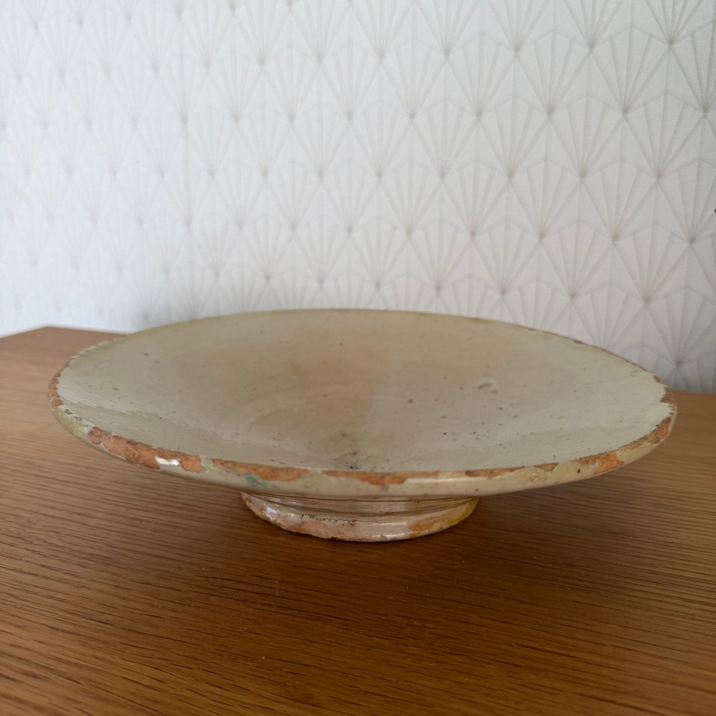 French Tourne Omelette Turner Pottery Plate Provence Footed Bowl 20102515