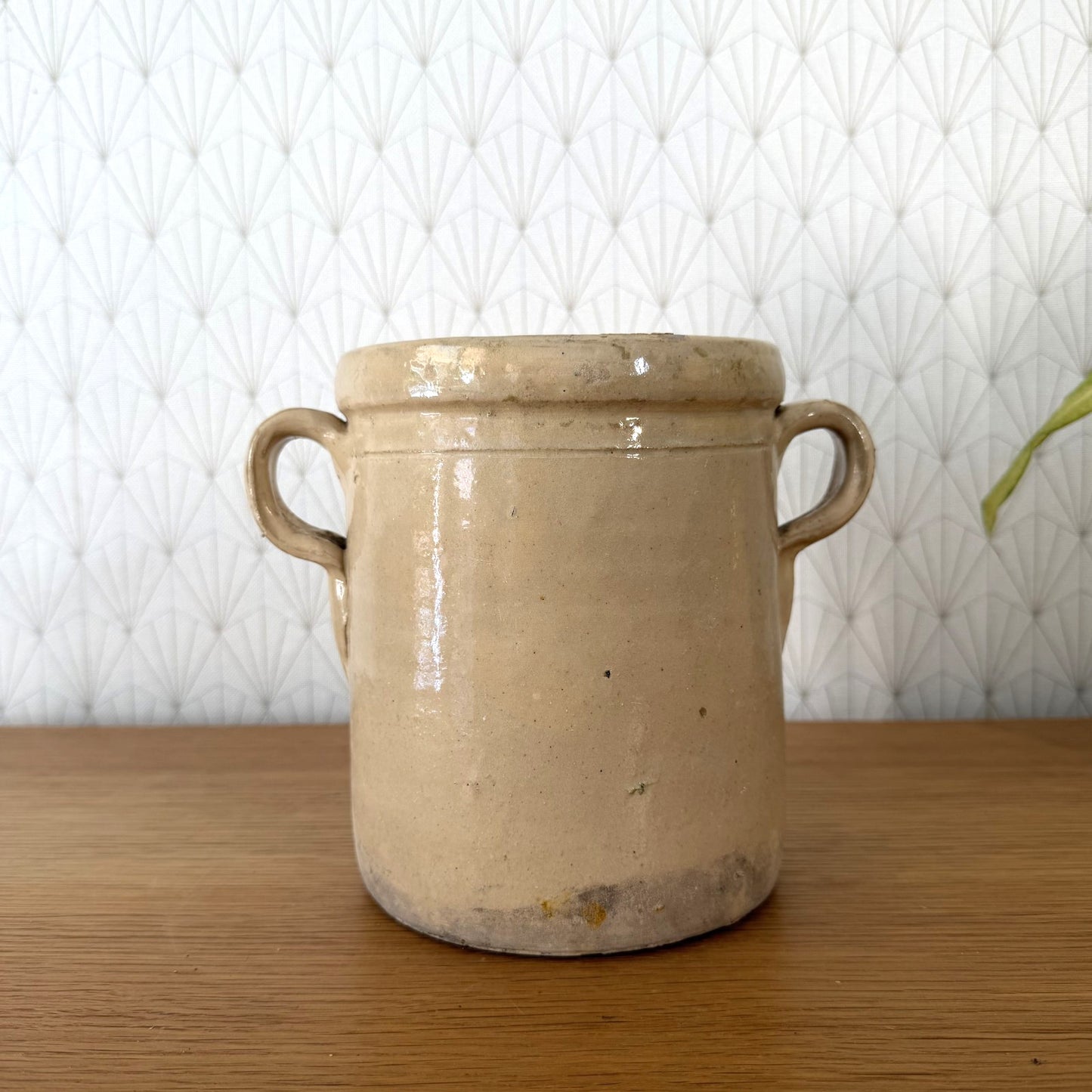 Italian Sardine Pot Antique Stoneware Crock Two Handles 01072612 Unbranded