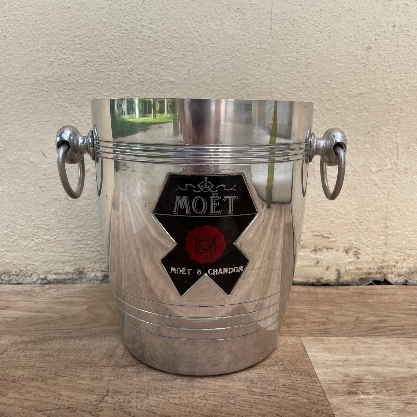Vintage French Moet Chandon Ice Bucket Silver Metal Champagne Cooler 0711252 Moet & Chandon