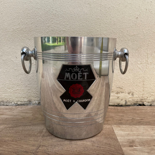 Vintage French Moet Chandon Ice Bucket Silver Metal Champagne Cooler 0711252 Moet & Chandon