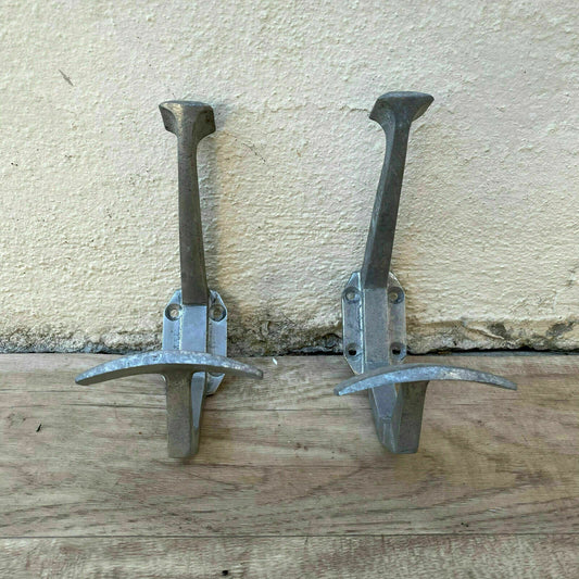 SET OF 2 VINTAGE french portmanteau coat and hat hook very shabby chic 01072117 - Fleamarketfrance