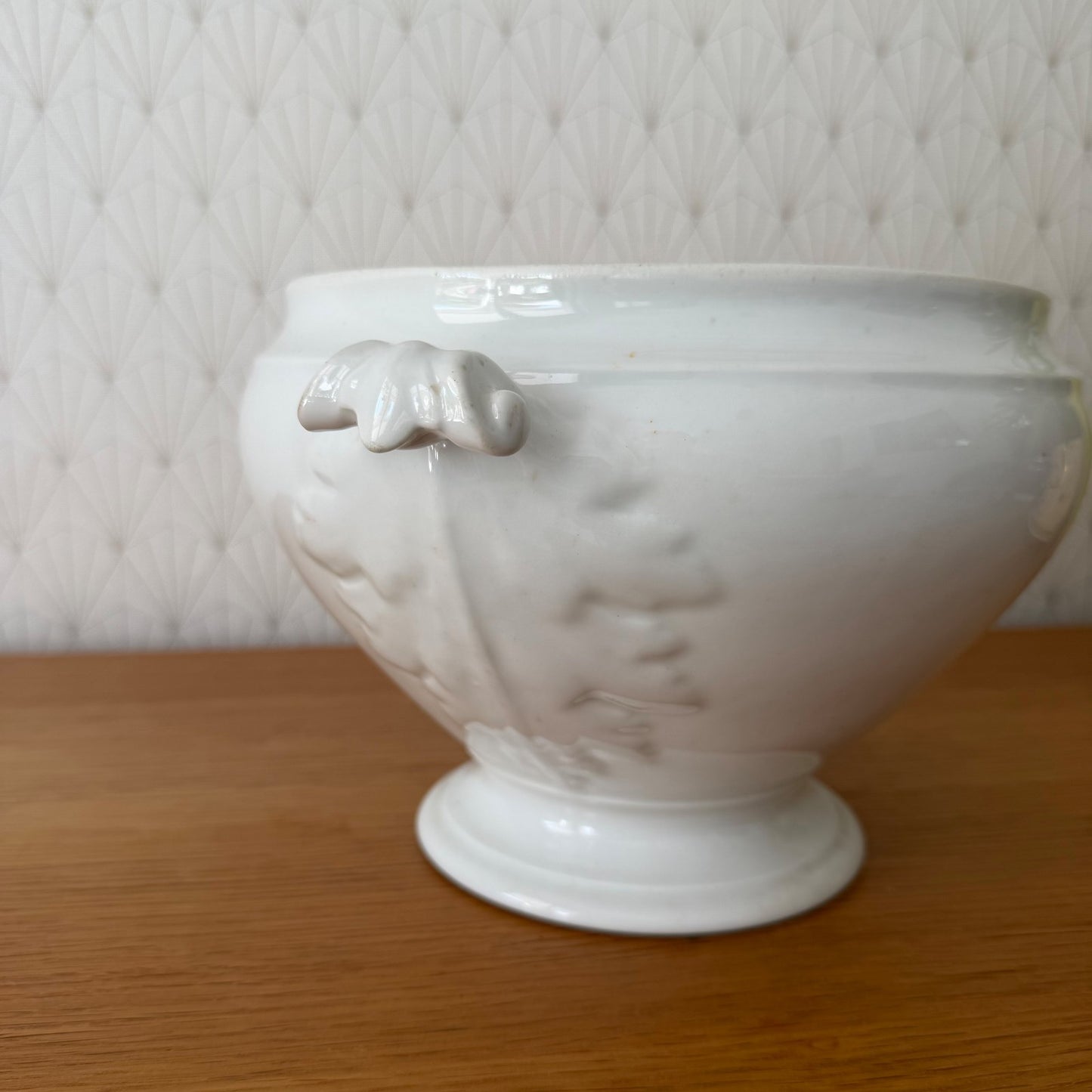 French Antique White Earthenware Tureen Terre de Fer 2805267 Fleamarketfrance