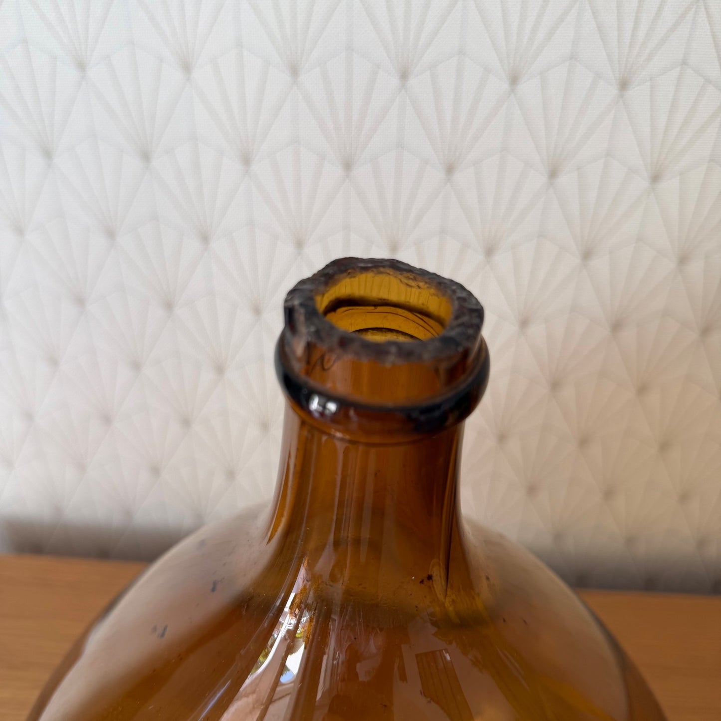 Antique French Dame Jeanne Amber Glass Demijohn Wine Bottle 1107262 Fleamarketfrance