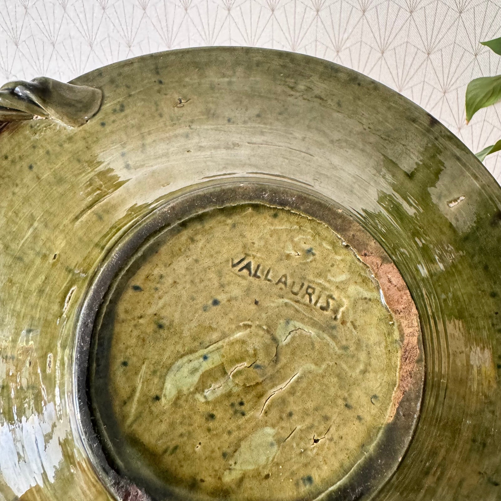 Vintage Vallauris Pottery Bowl French Ceramic Fruit Tray Handles 1906243 Fleamarketfrance