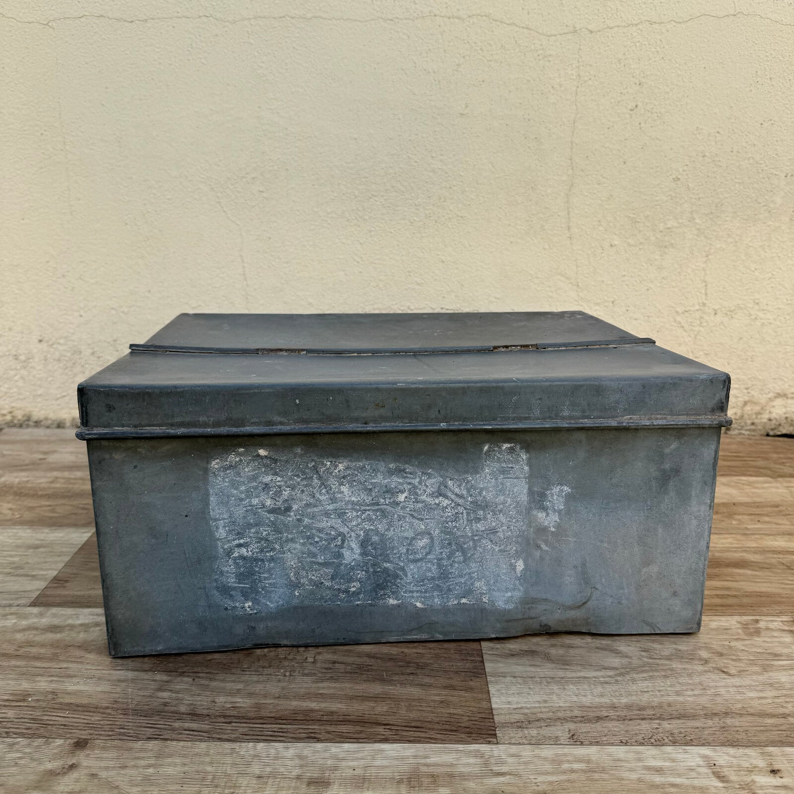 French Vintage Galvanized Metal Toolbox Industrial Storage 1950s 1206246 Fleamarketfrance