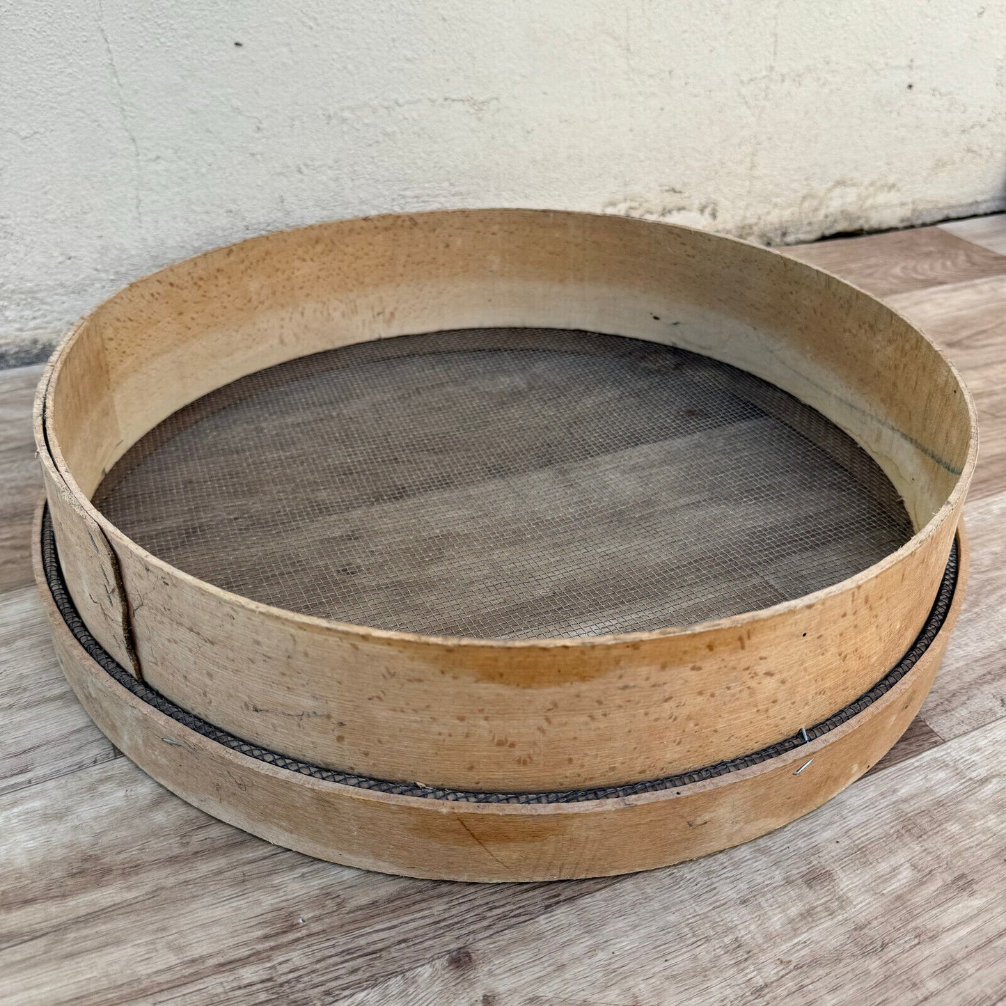 Vintage French Wooden Sieve Flour Primitive Sifter 19062412 - Fleamarketfrance