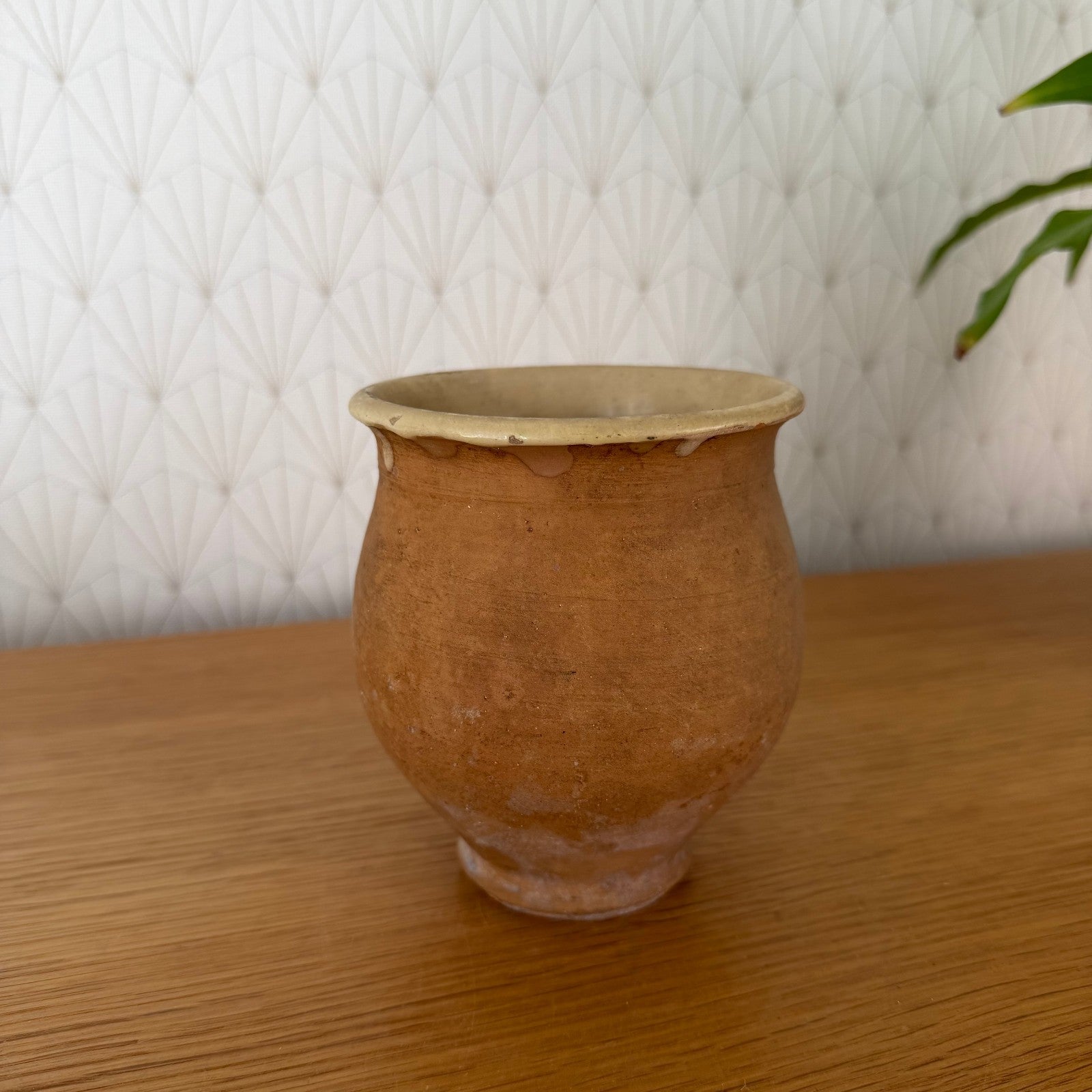 Antique French Terracotta Honey Pot Brown Glazed Jar Circa 1900 20102513 Unmarked