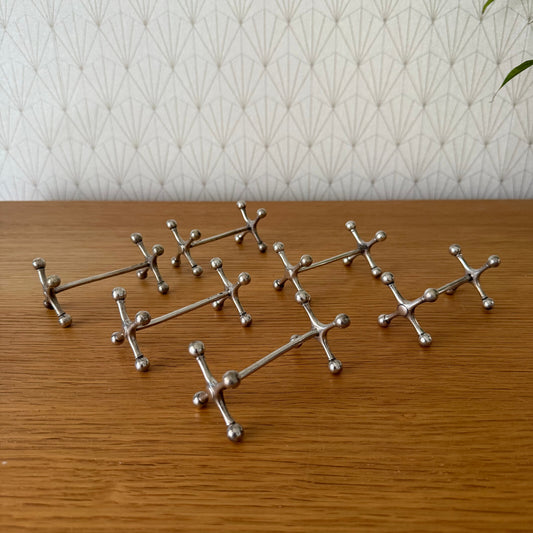 Christofle 6 Silver-plated Knife Rests 18042515 Christofle