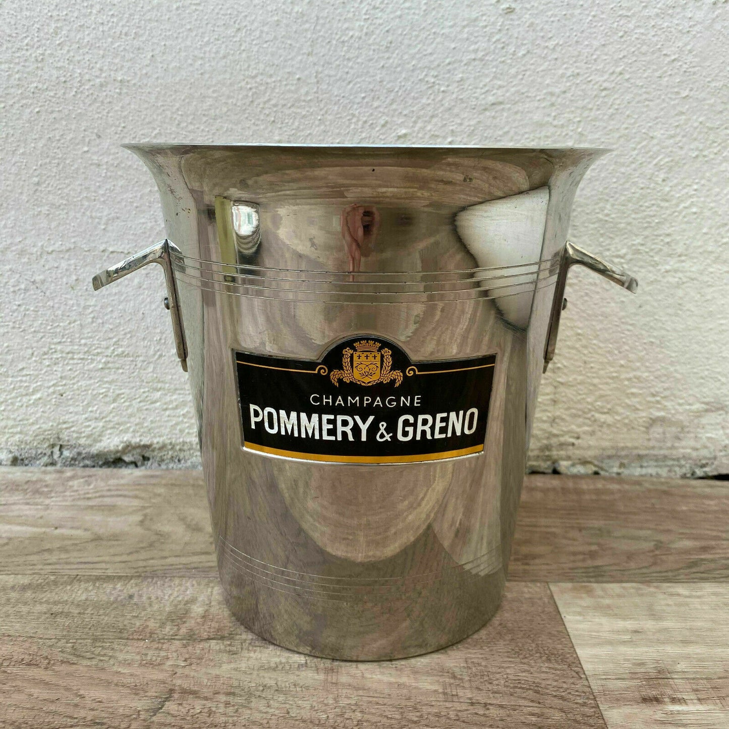 Vintage French Pommery Champagne Ice Bucket Stainless Steel Cooler 30032014 Fleamarketfrance