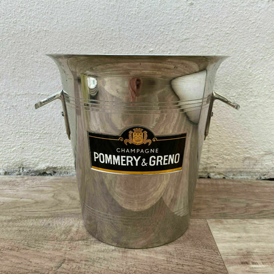 Vintage French Pommery Champagne Ice Bucket Stainless Steel Cooler 30032014 Fleamarketfrance