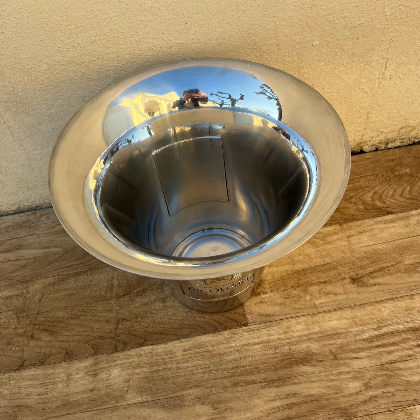 Vintage French Champagne Bucket Jacquart Ice Cooler Aluminum Metal 24072226 Jacquart